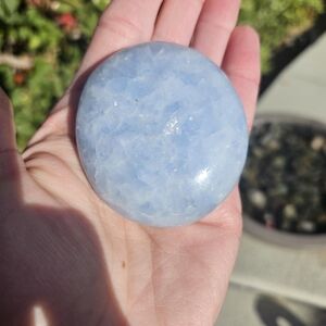 Angelite Large Palm Stone Crystal